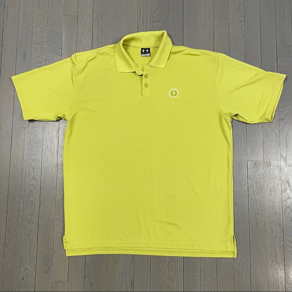 Under Armour Lime Green Short Sleeve Golf Polo